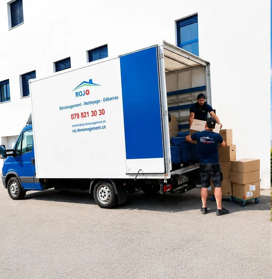 Équipe de déménageurs ROJ Déménagement en Suisse