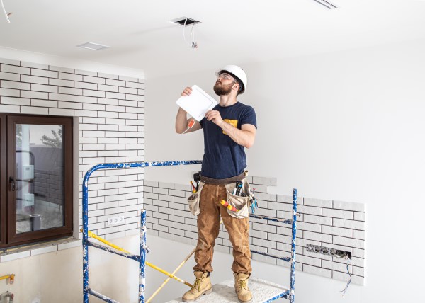électricien sur un chantier